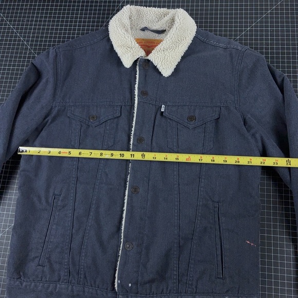 LEVI MENS SHERPA TRUCKER JACKET size large - Picture 7 of 14